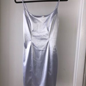 White Satin Mini Dress